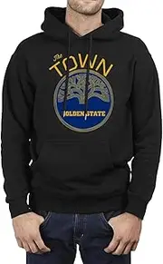 [QERTY] Men's Black Hooded Long Sleeve The Golden-Boy Sweatshirt Kangaroo Pocket Wool Warm Pullover Suit Hoodie
