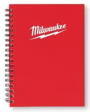 Milwaukee Power Tools Red Spiral Notebook w/ Lined Paper 8" x 10" M12 M18 Fuel
