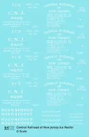 K4 O Scale Decals Central Of New Jersey Wood Ice Reefer White Early Scheme CNJ