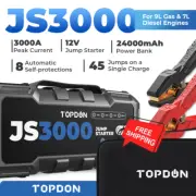 TOPDON JS3000 Jump Starter Battery Booster 3000 Peak Amps 12 Volt Jumper Starter