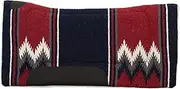 Weaver Equine 32" x 32" Contoured Acrylic Horse Saddle Pad, Shock Absorbing Western Saddle Pad for Protection, Durable Equine Supplies, ‎Burgundy/Navy