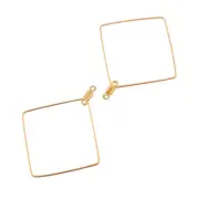 50 Pcs Hollow Pendants Alloy Open Bezel Charm Open Back Earring Pendants