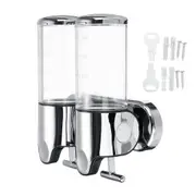Wall Mount Bathroom Sanitizer Soap Dispenser Shower Round Shampoo Bottle 10