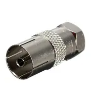 F Male Plug To TV Aerial Female Socket Adaptor RF Coaxial Converter