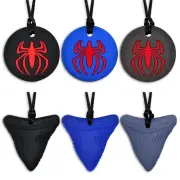 Chew Necklaces for Sensory Kids Boys, 6 Pack Chewy Necklace Sensory Toys for Kid