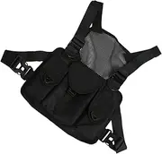 Chest Pack for Men | Motorcycle Chest Bag - Adjustable Shoulder Straps Organizer with Multiple Pockets for Running Fishing Outdoor Sports Activities