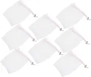 Vaguelly 8Pcs Exfoliating Facial Cleansing Nets Soap Mesh Holder with Drawstring for Multipurpose Soap Net Bag for Gentle Face Washing and Makeup Removal for Travel