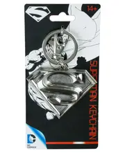 DC Comics Superman Logo Pewter Keychain - New, Mint Condition