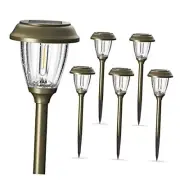 + Solar Lights Outdoor 10/25 LM LED with 2 Lighting Modes, Warm White Bronze