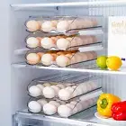 Fridge Egg Holder Transparent Save Space Large Capacity Egg Storage Box Visible