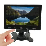 7'' Ultra Thin Touch Button LCD Monitor Audio Video HDMI VGA w/Speaker+Adpater