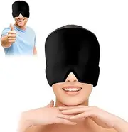 Migraine Head Cap, Single-Sided Ice Gel Pack Relief Wrap, Comfortable Ice Cap Cold Compress for Headache Tension, Sinus, Puffy Eyes, Stress Relief
