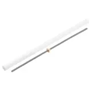 1 Pcs 515mm Lead Screw with Tr8x8 Brass Nut and Plastic Packaging Tube, Silver