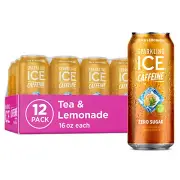 Sparkling Ice Caffeine Tea + Lemonade Sparkling Water with Caffeine, Zero Sugar,