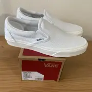 Vans Slip-on Woven White Men’s Size 8 Women’s Size 9.5
