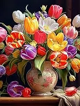 Pavemlo 5D Diamond Painting Kits for Adults Flower, Full Drill Diamond Art Pictures Paint with Diamonds, DIY Cross Stitch Jewel Art Rhinestone Craft for Home Wall Decor 12X16 in