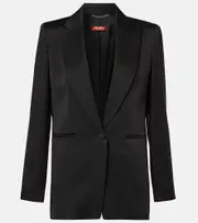 [Max Mara] Max Mara Galazia satin blazer UK 12 black