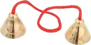 MINAOLULUS Touch The Bell Hand Bell Tibetan Percussion Bells Clapping Bell Traditional Agogo Bells Tingsha Bells Healing Meditation Chime Sound Healing Bells Ringing Bell Rope