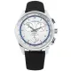 【Calvin Klein 凱文克萊】紳士簡約 三眼計時 藍寶石水晶玻璃 日期 夜光 皮革手錶 銀白x黑 43mm(KAM271C6)