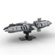 Munificent-class Frigate Ship with Stand and Nameplate 1276 Pieces MOC Build