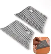 2 PCS Pet Hair Removal Brush Professional Pet Hair Remover Carpet Scraper Dog Cat Hair Remover Brush Soft Double-Sided Rubber Car Hair Removal Tool for Car Mat,Couch,Pet Bed, Furniture