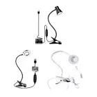 LED Reading Table Light 3 Color Bedside Clip Lamp 360°Flexible for Home Bedroom