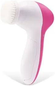 with 7 Brush Heads Face Cleansing Brush Electric Facial Cleaning Brush Skin Care Massaging Device with Replacement Heads Electric Facial Cleanser (Rose Red)