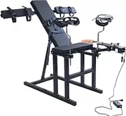 SAHOOSAFETY BDSM Sex Chair Massage Chair With Sex Machine 2 In 1 New Adjustable Sex Furniture Punishment Bench Bondage SM Handcuffs Ankle Cuffs Restraints Set for Men and Women