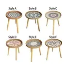 End Table Ornament Storage Tray Rattan Side Table for Balcony Patio Bedroom