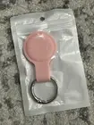 Pink Silicone Case for Airtags w Keychain, Protective Cover for Apple Air tag
