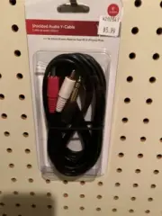 2 RadioShack 6ft Shielded Audio Ycable 1/4" stereo male to dual RCA male 4202547