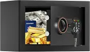 Safe Box for Home Use, Digital Home Security Lock Box with Electronic Keypad and Spare Keys, Small Hidden Safes for Cash Medicines Valuables, 12.2" W x 7.9" D x 7.9" H