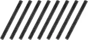 uxcell 8Pcs Fully All Threaded Rod, 1/4" Thread 20 Pitch 2-1/2" Length Carbon Steel Long Threaded Screw Threads Black Zinc Fully Studding Rod Bar for Furniture Garden Mounting Assembly