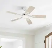 42" Ceiling Fan with LED Light and Remote Control - Individual - White CFN-1PMD