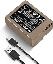 NEEWER DMW-BLC12 1100mAh Replacement Battery for Lumix DMC-G7 G85 G95 FZ300 FZ2500 DC-Z1000 II Sigma FP FP L V-LUX 5 Camera, 2.3 Hrs Safe 100% Full Battery Charge with USB Type C Fast Charging Cable