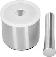 Stainless Steel Mortar and Pestle Set Heavy Duty Manual Grinder for Garlic Nuts Seeds Kitchen Tool with Non Slip Base