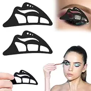 NFAMRZCAR 2PC Eyeshadow Stencil 2025 New 5 in 1 Silicone Eyeshadow Tool,Reusable Eye Makeup Aid Stencils,Eye Makeup Aid, for Make Up Beginners&Women