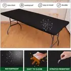Picnic Table Cloth Stretch Elastic Rectangle Tablecloth Table Cover Outdoor