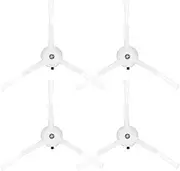 Bristle Side Brushes (4 Pack) Compatible with Roborock Q7, Q7Max, Q Revo, S7MaxV, S8, S7, S6, S5, S4 and E Series Robot Vacuum, White