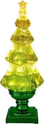 Dromance Snow Globe Christmas Tree with Music, LED Light-Up X-Mas Tree Musical S