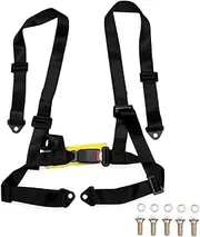 Universal 4 Point Bolt Mounting Racing Seat Belt Safety Harness High Grade Strap Nylon Belts RS-BAG032-TP(Red)