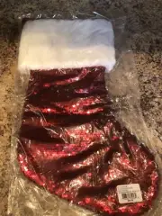 Red Sequin Sparkly Christmas Holiday Stocking - Great Gift