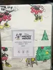 Pottery Barn Mickey Mouse Christmas Holiday QUEEN Cotton Percale Sheet Set Teen