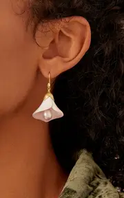[Annette Ferdinandsen] 18K Gold, Pearl And Conch Earrings