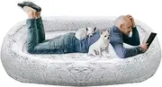 Dog Beds for Large Dogs, Comfortable Indoor Cats Caves Warm Dog Bed, Cozy Puppy Couch with Raised Edges Plush Cushion for Autumn Winter