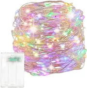 Fairy Christmas LED String Light Battery Operated, 10M / 100LED Colourful Waterproof 3XAA Battery Case, Indoor Outdoor Lights for Xmas Tree Wedding, Halloween, Party, Garden Decoration