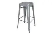Bolero High Metal Bar Stools Gun Metal Grey (Pack of 4) - Cafe Bar Stools (DM934) - DM934