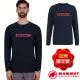 【Mammut 長毛象】AF 男 QD LOGO PRINT 彈性柔軟保暖長袖圓領T恤.休閒上衣(1016-01030-50360 海洋藍 PRT2)