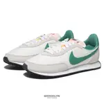 NIKE 慢跑鞋 W WAFFLE TRAINER 2 白綠 復古 女 (布魯克林) DA8291-001