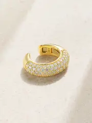 [STONE AND STRAND] STONE AND STRAND - 14-karat Gold Diamond Ear Cuff - One size One size Gold